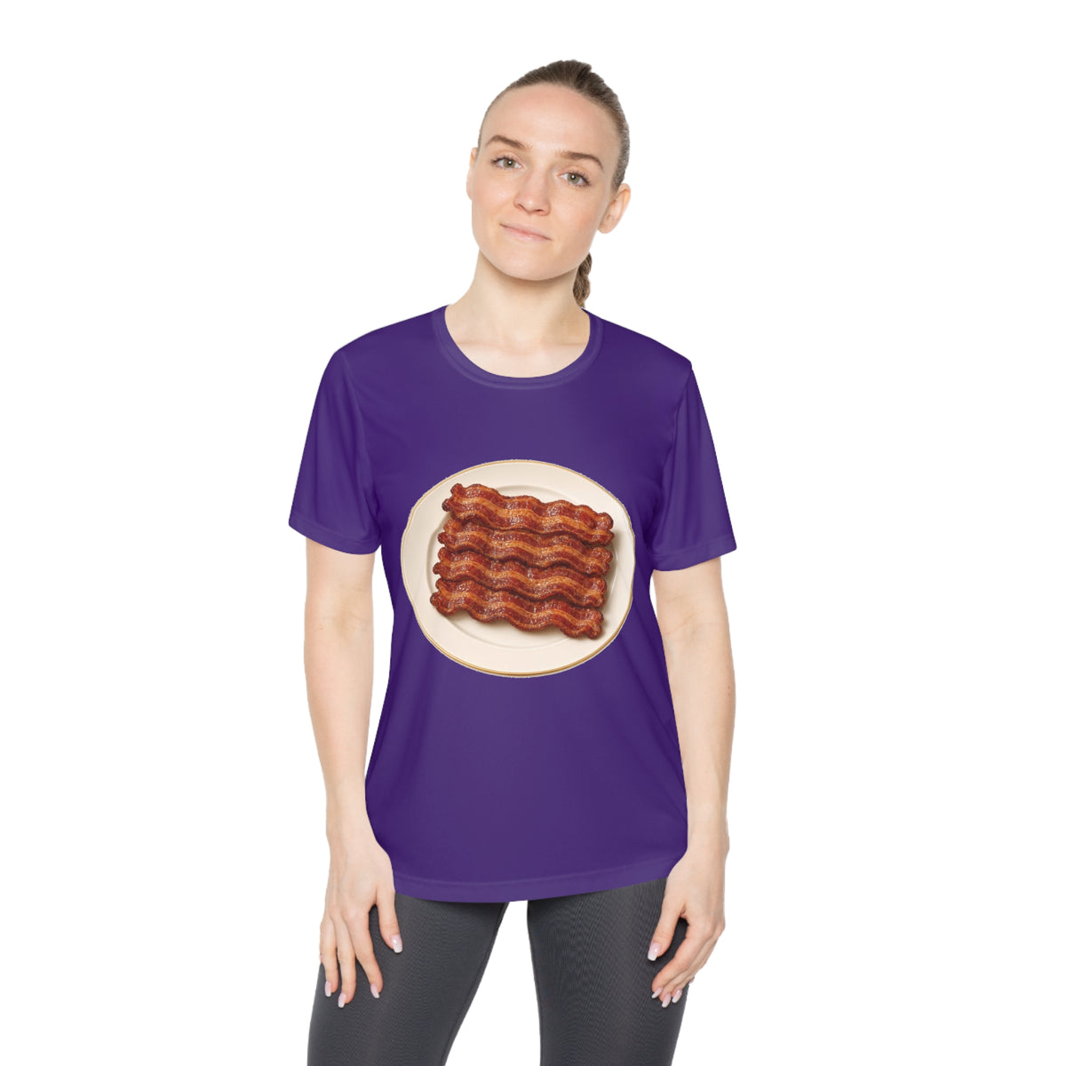 Bacon Stack Plate Women's Dry-Fit Performance Tee