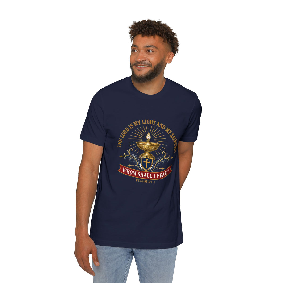 Light & Salvation Psalm 27:1 Lightweight Tee
