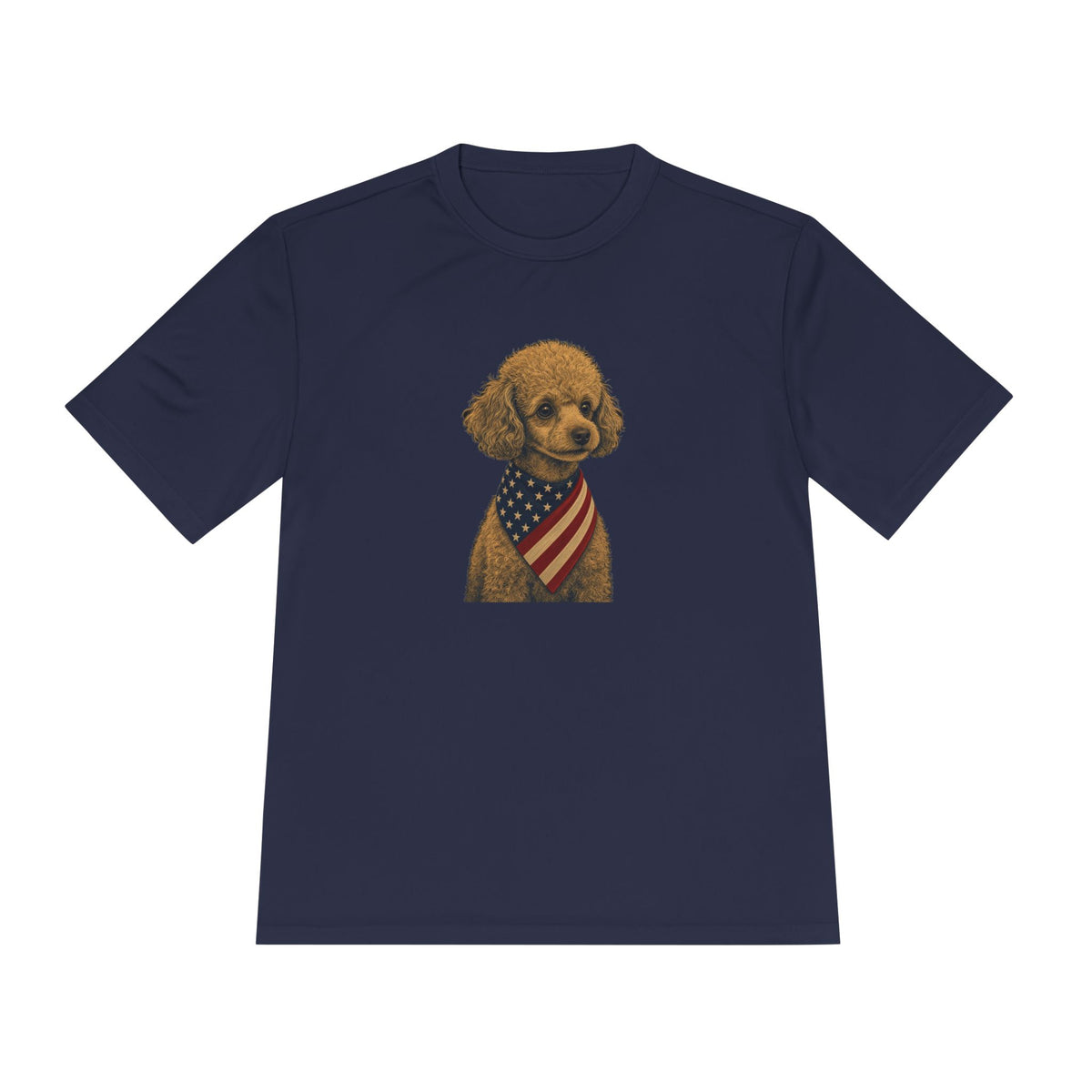 Patriotic Toy Poodle American Flag Bandana Men's Dry-Fit Performance Tee