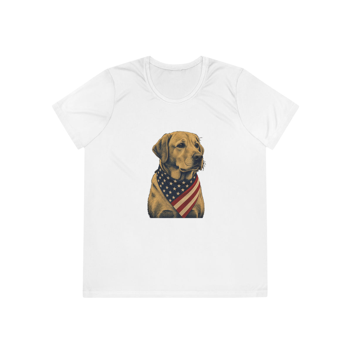 Patriotic Lab American Flag Bandana Women's Dry-Fit Performance Tee