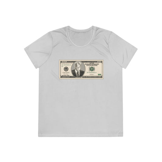 Trump $100 Bill Women's Dry-Fit Performance Tee
