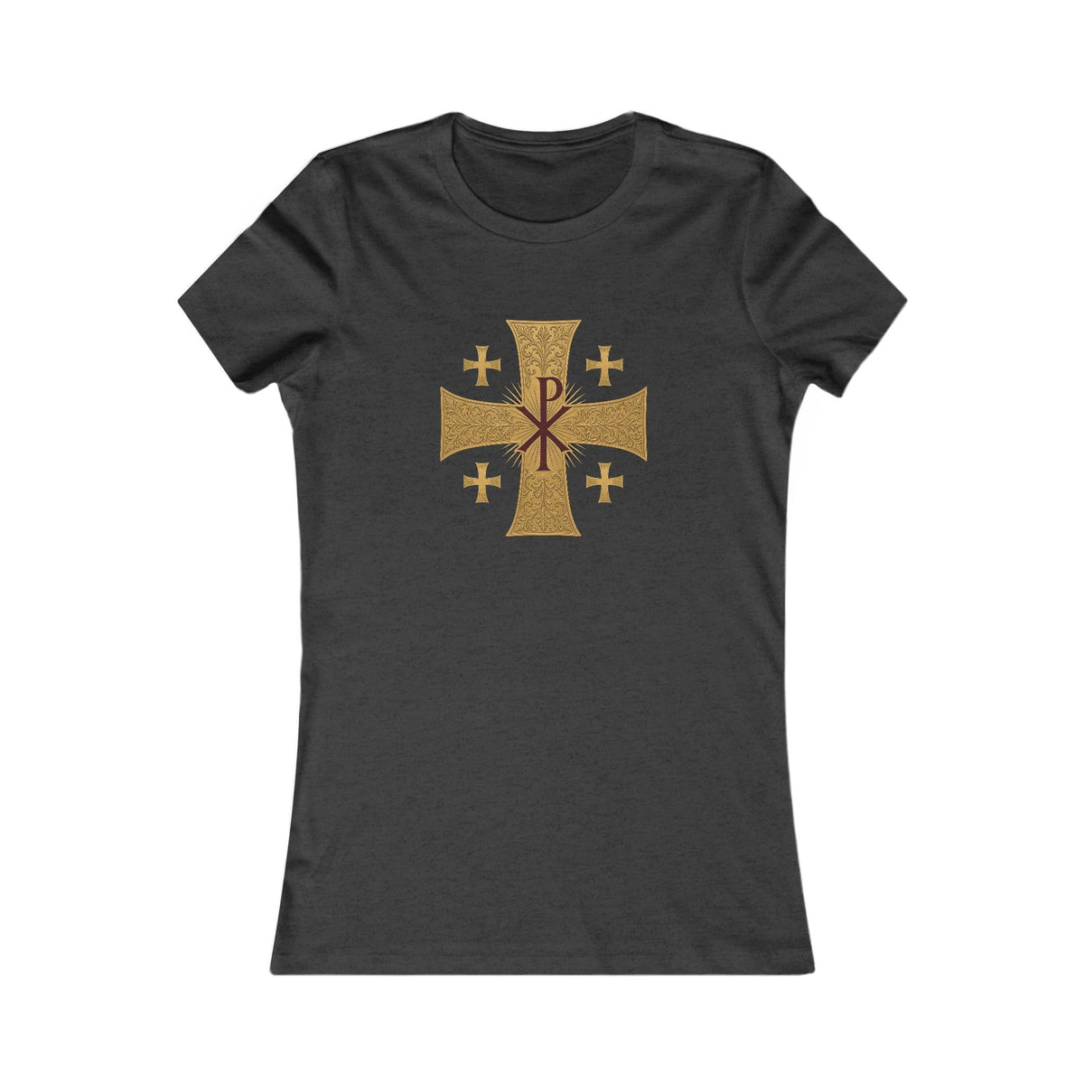 Chi-Rho Jerusalem Cross Women's Slim Fit Tee