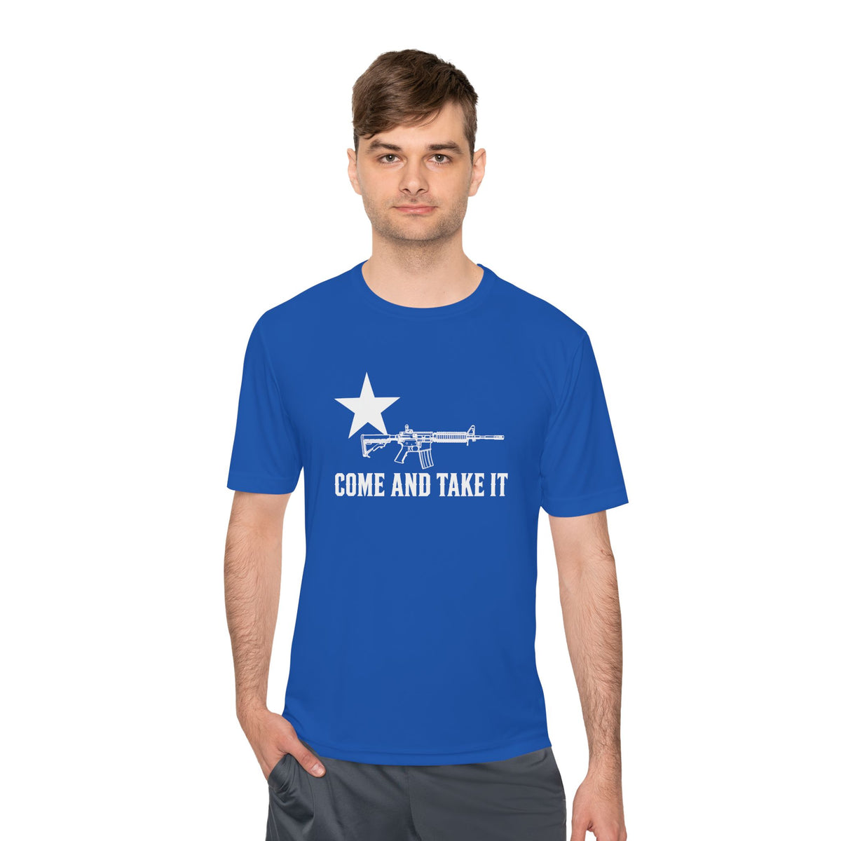 Come and Take It Rifle Men's Dry-Fit Performance Tee - Dark Colors