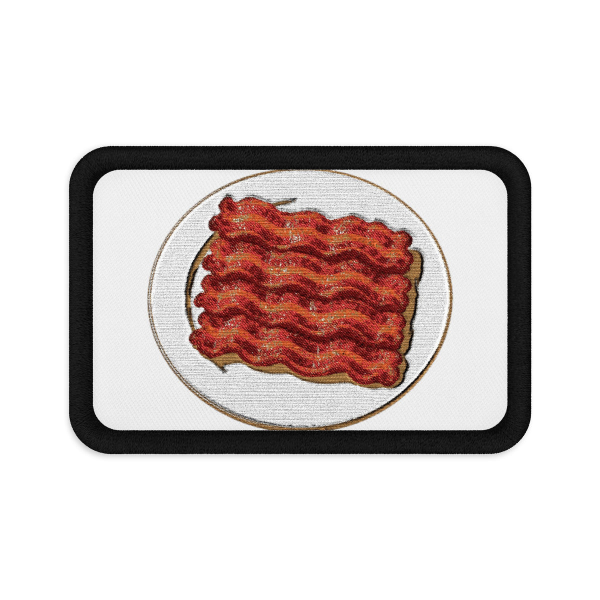 Bacon Pile Embroidered Velcro Patch