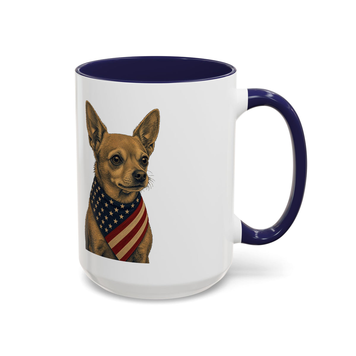 Patriotic Chihuahua Accent Mug
