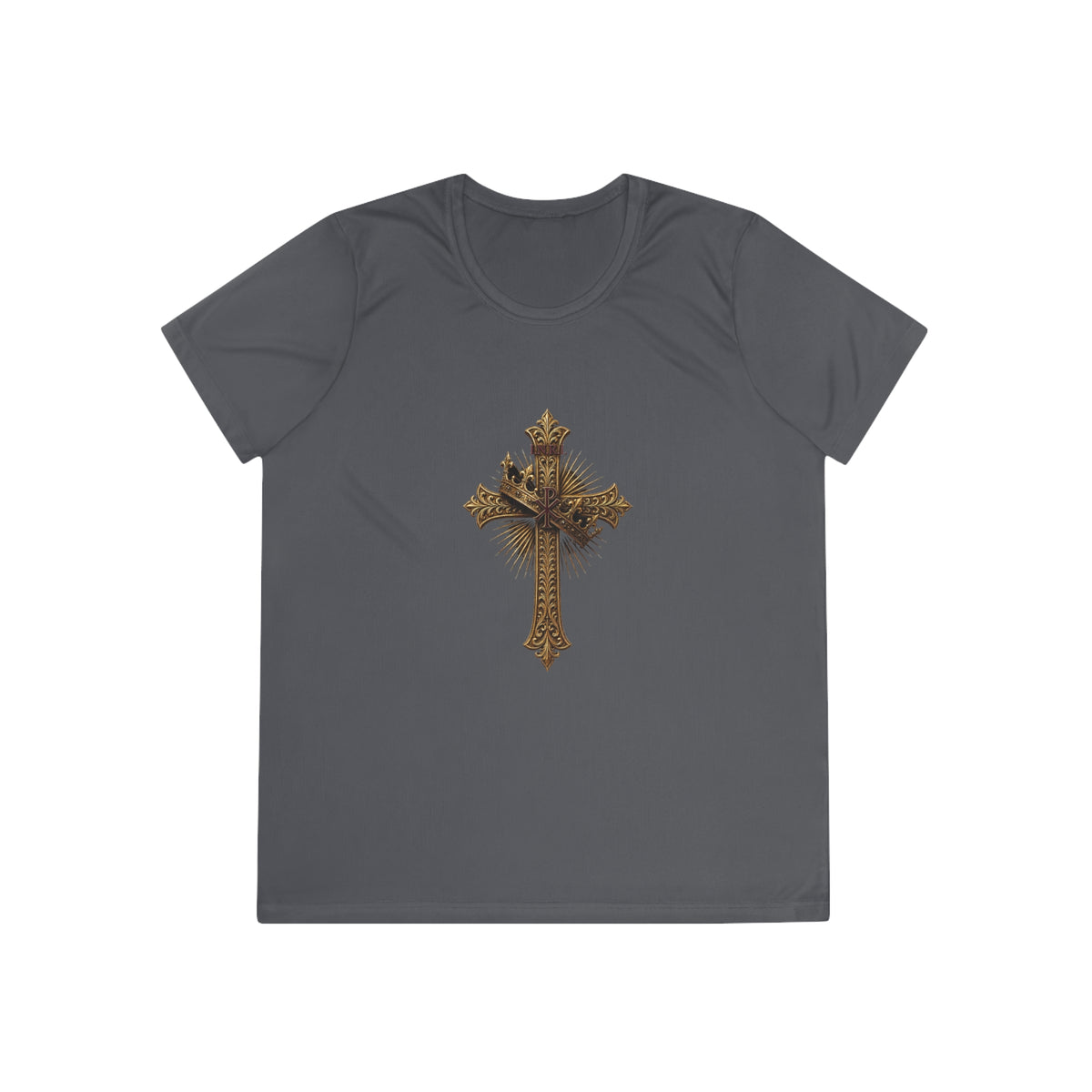 INRI Crowned Cross Women's Dry-Fit Performance Tee