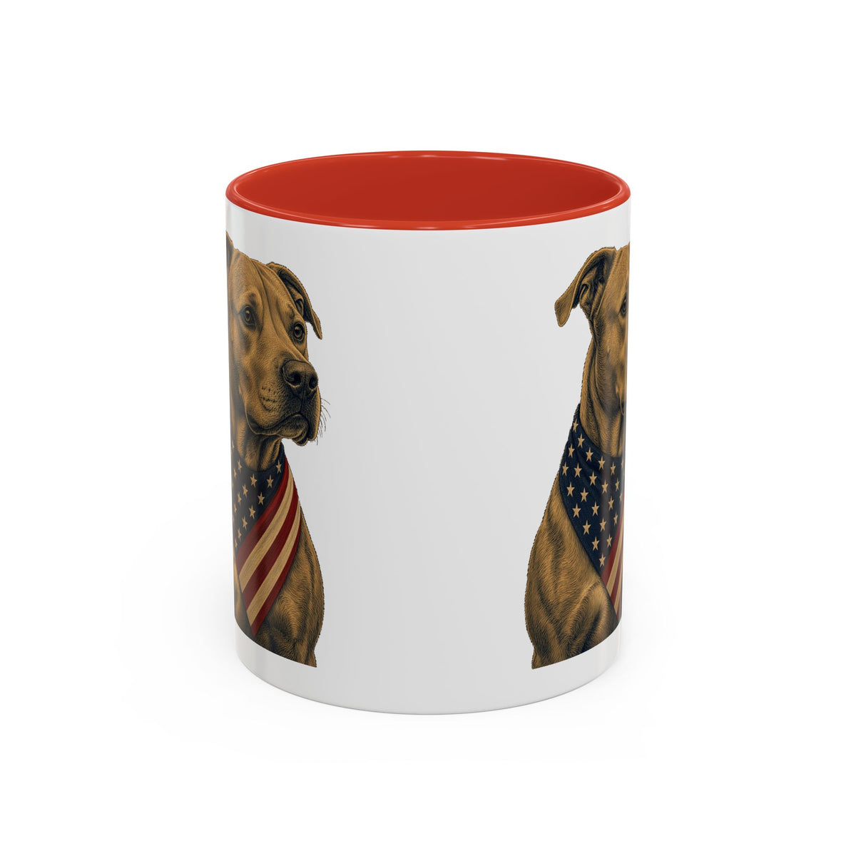 Patriotic Pit Bull Accent Mug