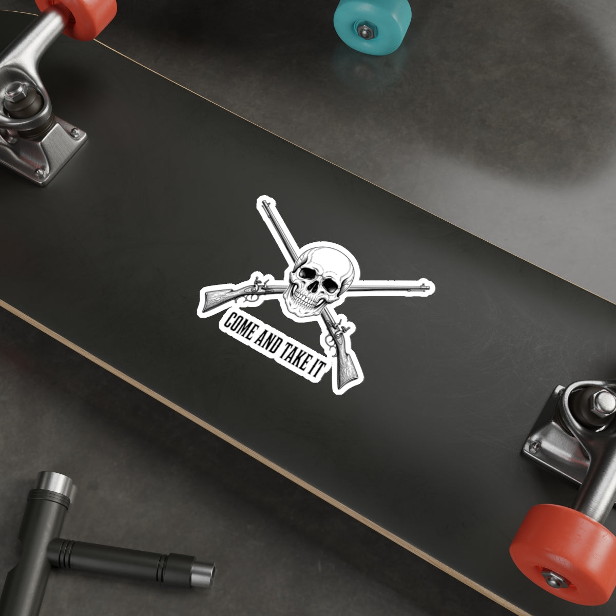 Come and Take It Jolly Roger Die-Cut Sticker