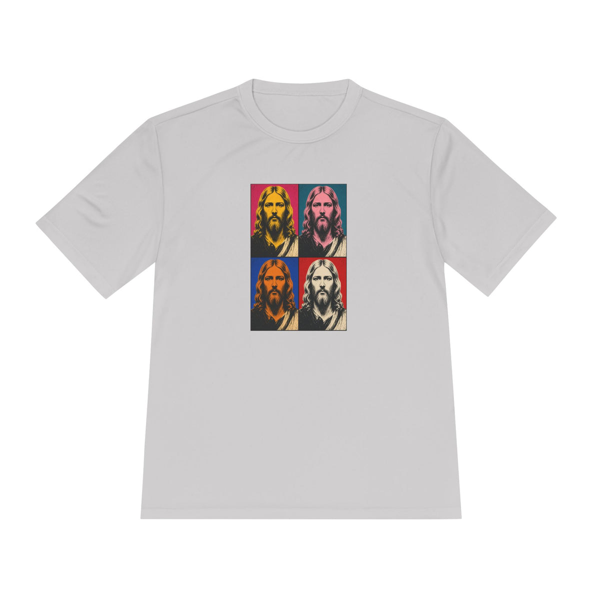 Jesus Pop Art Grid Men's Dry-Fit Performance Tee