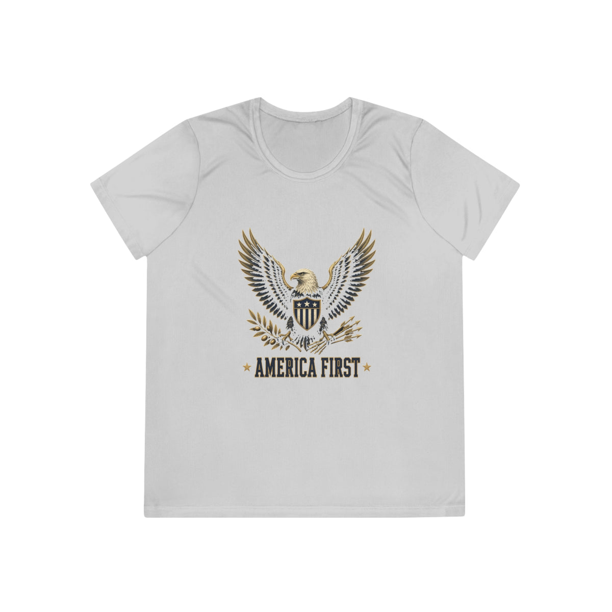 America First Eagle Women's Dry-Fit Performance Tee
