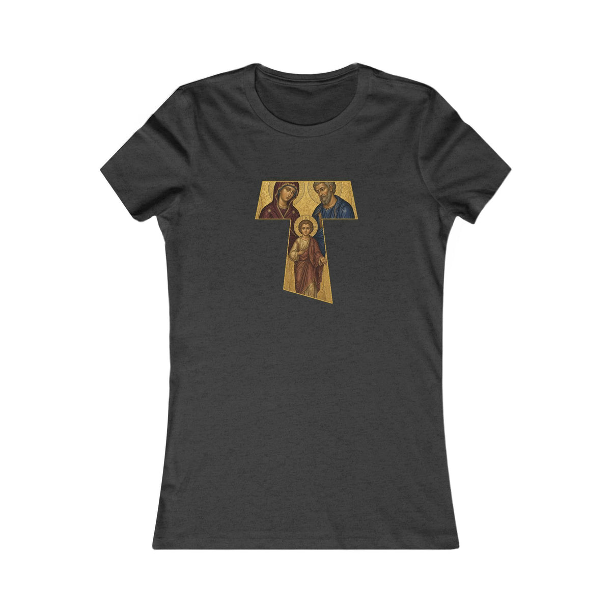 Holy Family Tau Cross – I AM Back Women's Slim Fit Tee