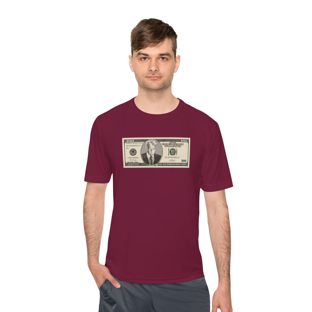 Trump $100 Bill Men's Dry-Fit Performance Tee