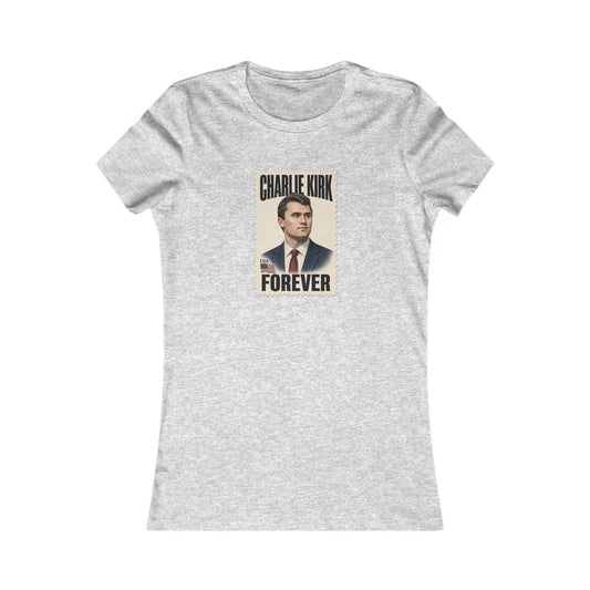 Charlie Kirk Forever Stamp Women's Slim Fit Tee