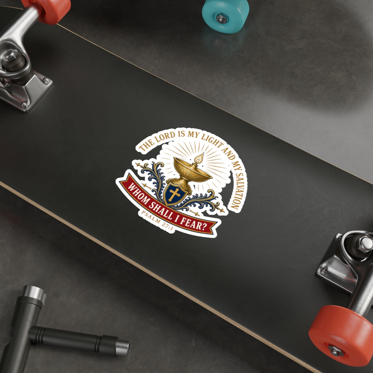 Light & Salvation Psalm 27:1 Die-Cut Sticker
