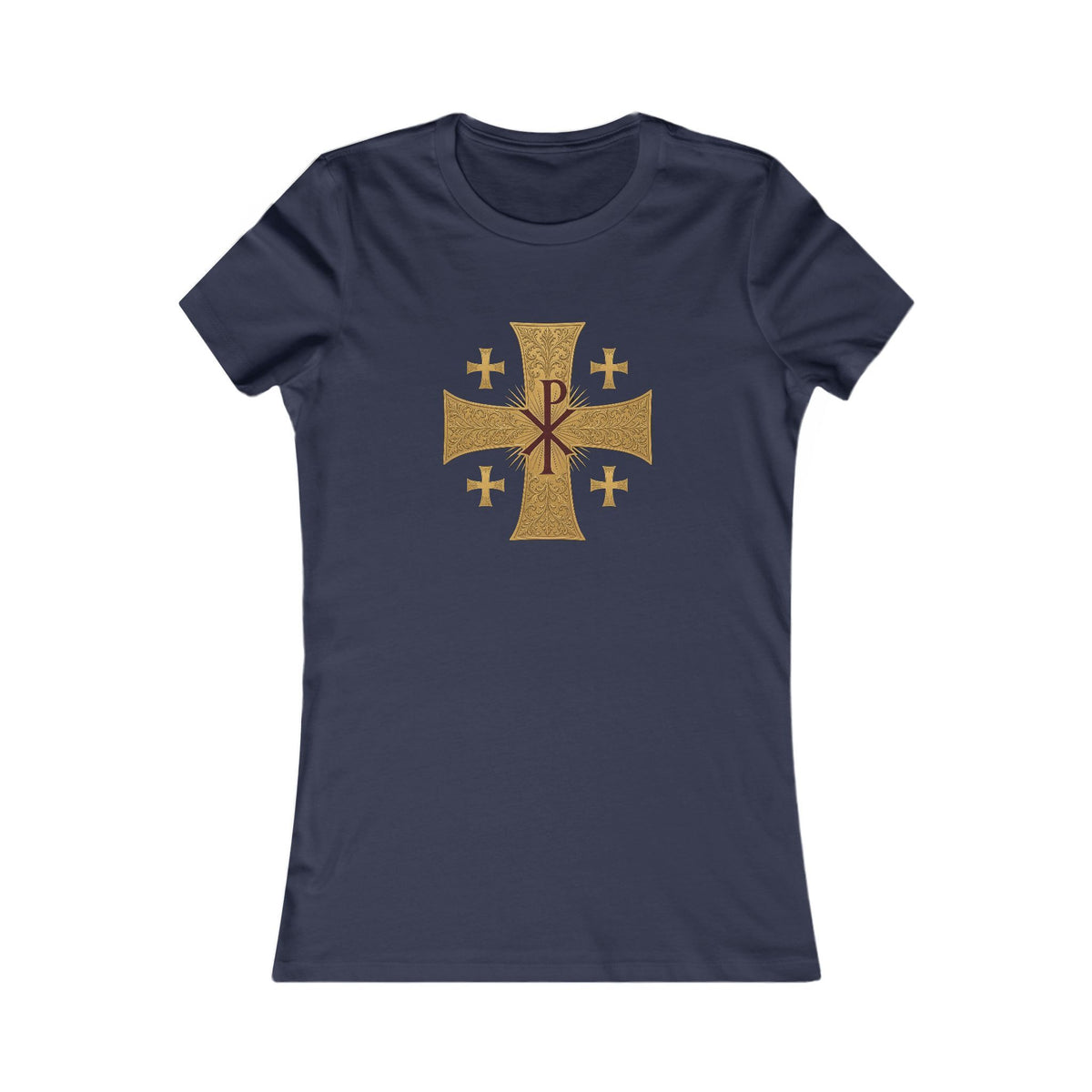 Chi-Rho Jerusalem Cross Women's Slim Fit Tee