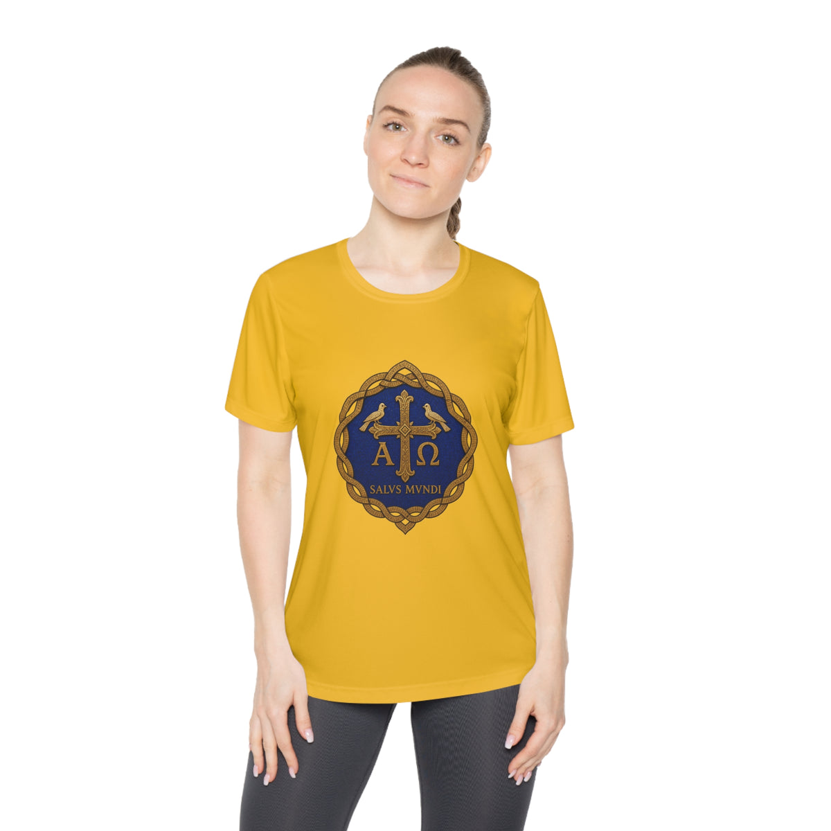Salus Mundi Mosaic Cross Women's Dry-Fit Performance Tee