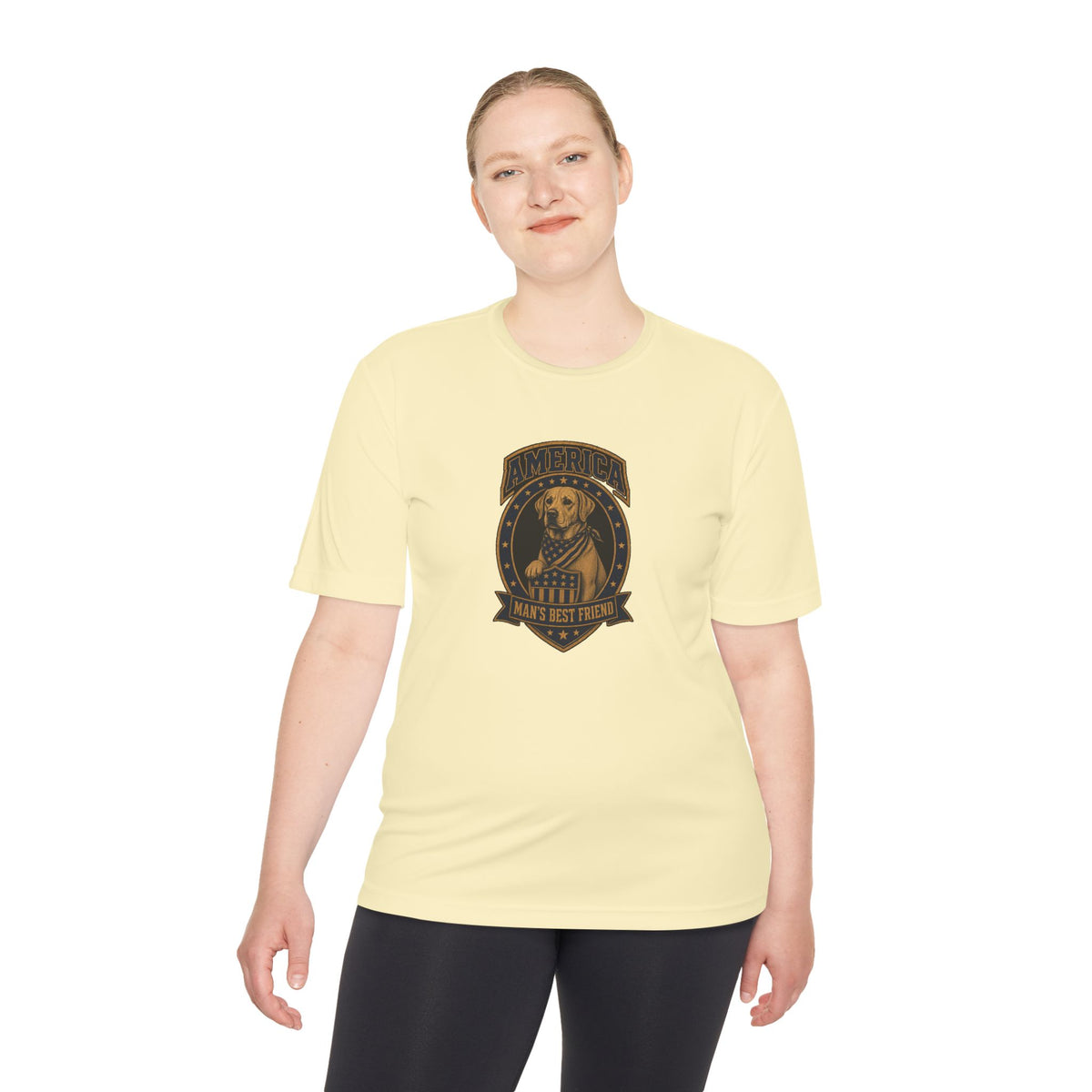 America Man's Best Friend Badge Men's Dry-Fit Performance Tee