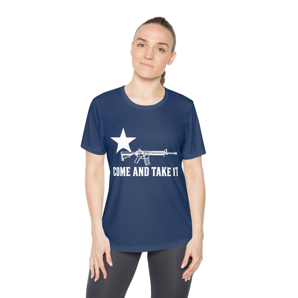 Come and Take It Rifle Women's Dry-Fit Performance Tee - Dark Colors