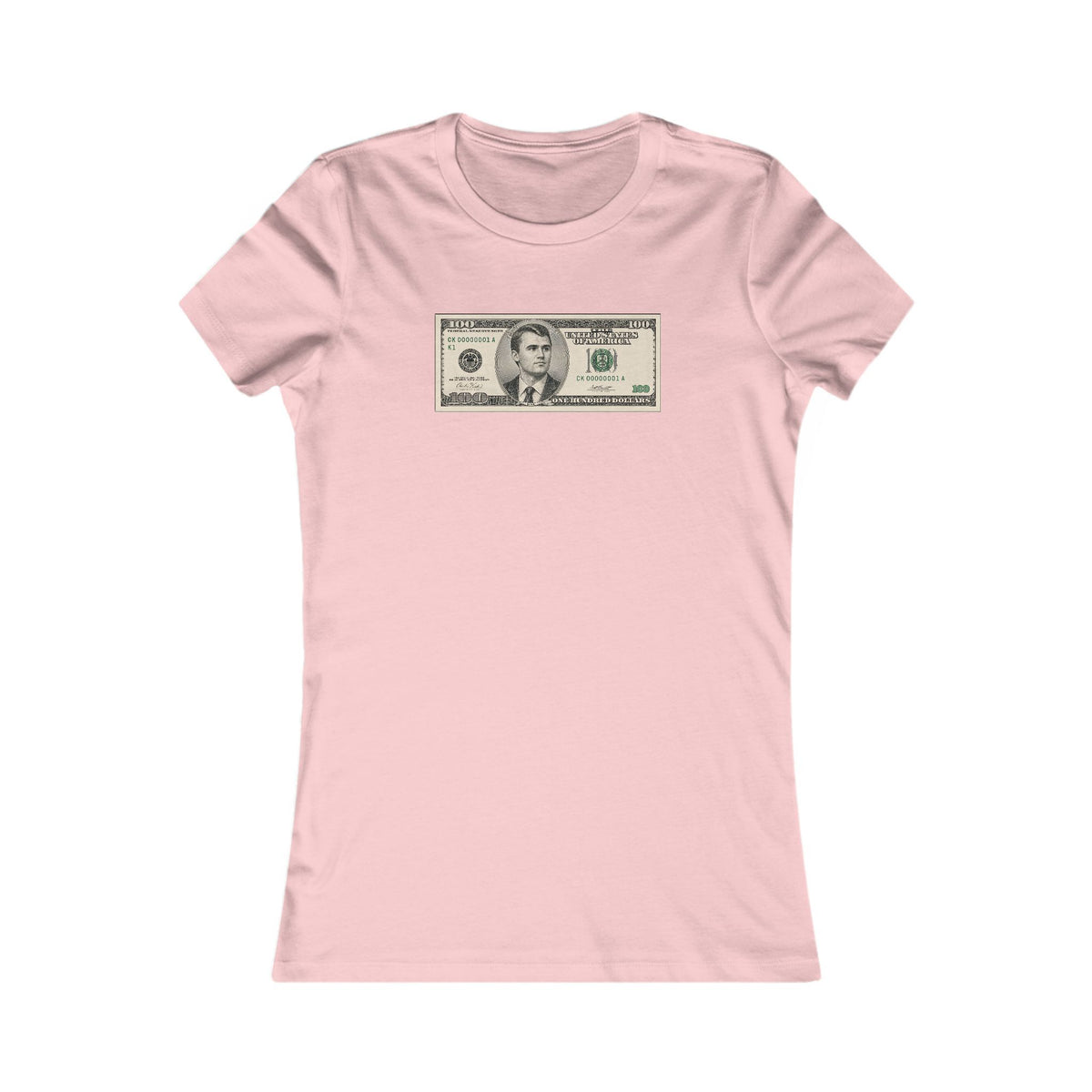 Charlie Kirk $100 Bill Women's Slim Fit Tee