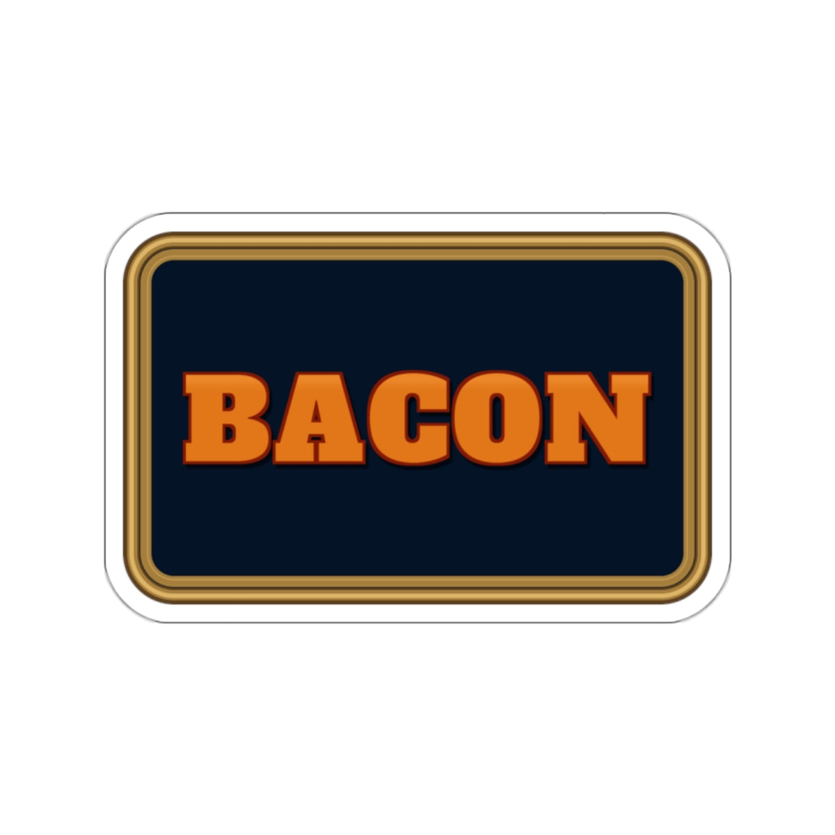 BACON Orange Block Die-Cut Sticker
