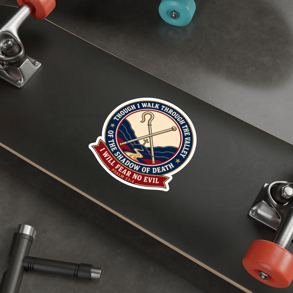Fear No Evil Psalm 23:4 Die-Cut Sticker
