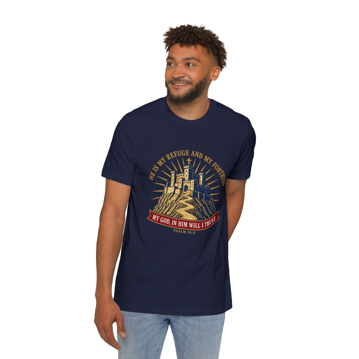 Refuge & Fortress Psalm 91:2 Lightweight Tee