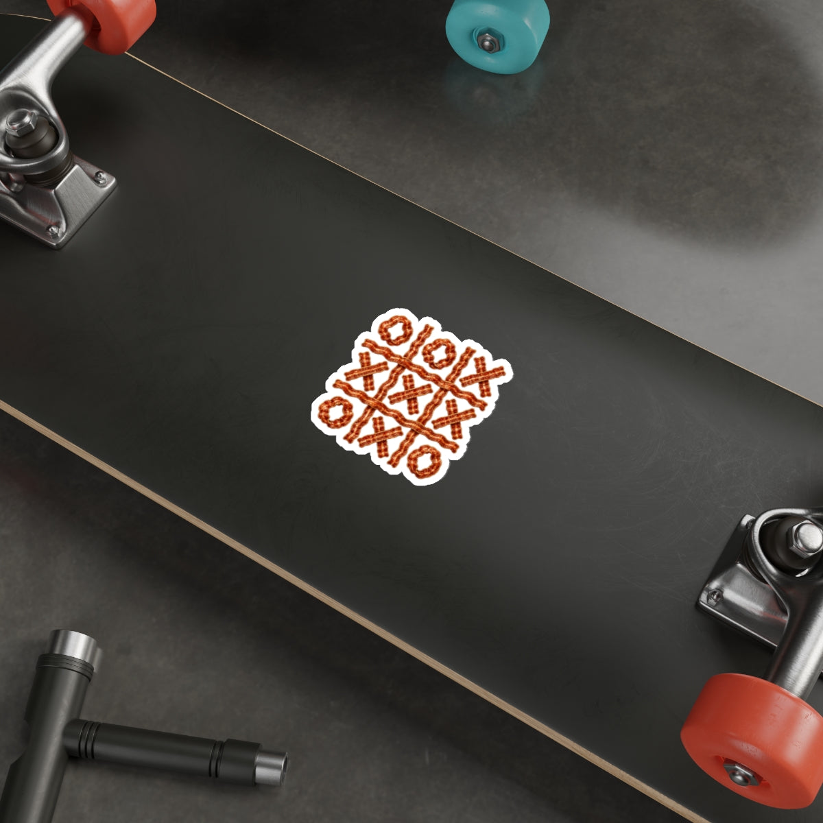 Bacon Tic-Tac-Toe Die-Cut Sticker