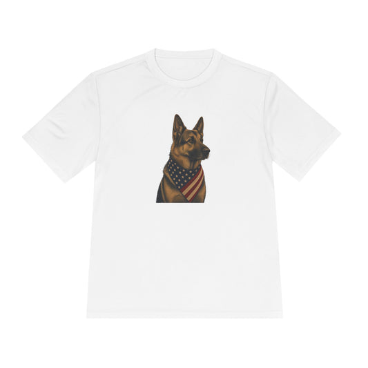 Patriotic German Shepherd American Flag Bandana Men's Dry-Fit Performance Tee