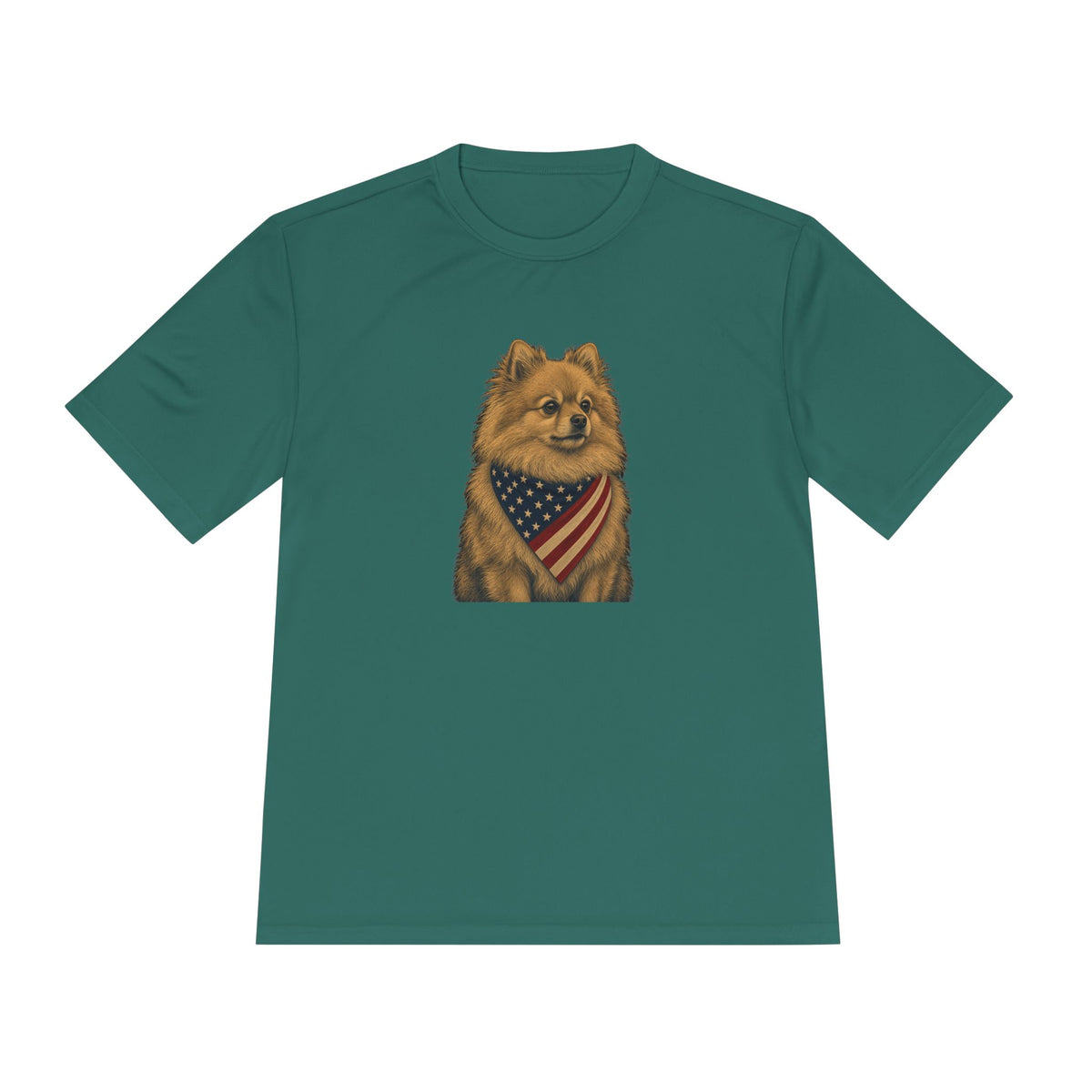 Patriotic Pomeranian American Flag Bandana Men's Dry-Fit Performance Tee