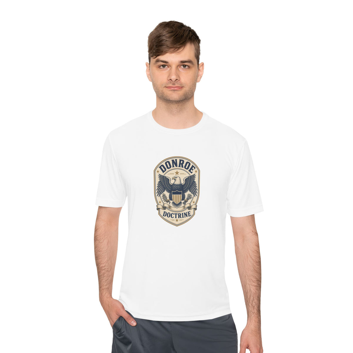 Donroe Doctrine Badge Men's Dry-Fit Performance Tee