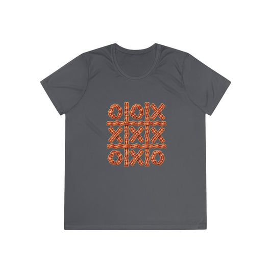 Bacon Tic-Tac-Toe Women's Dry-Fit Performance Tee