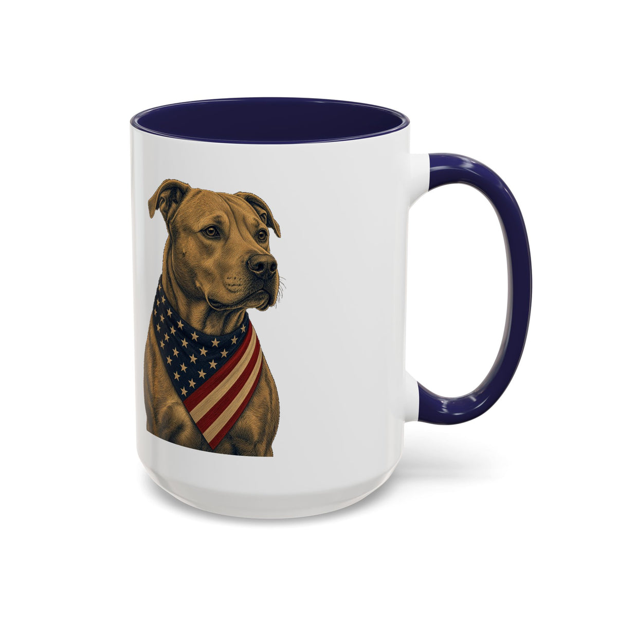 Patriotic Pit Bull Accent Mug
