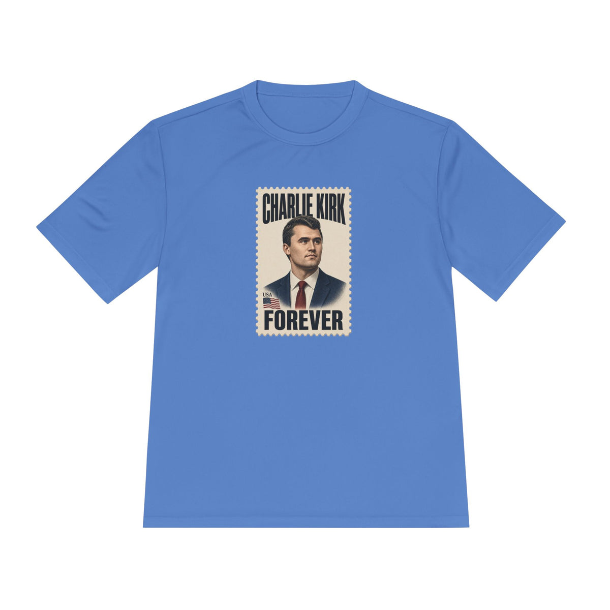 Charlie Kirk Forever Stamp Men's Dry-Fit Performance Tee