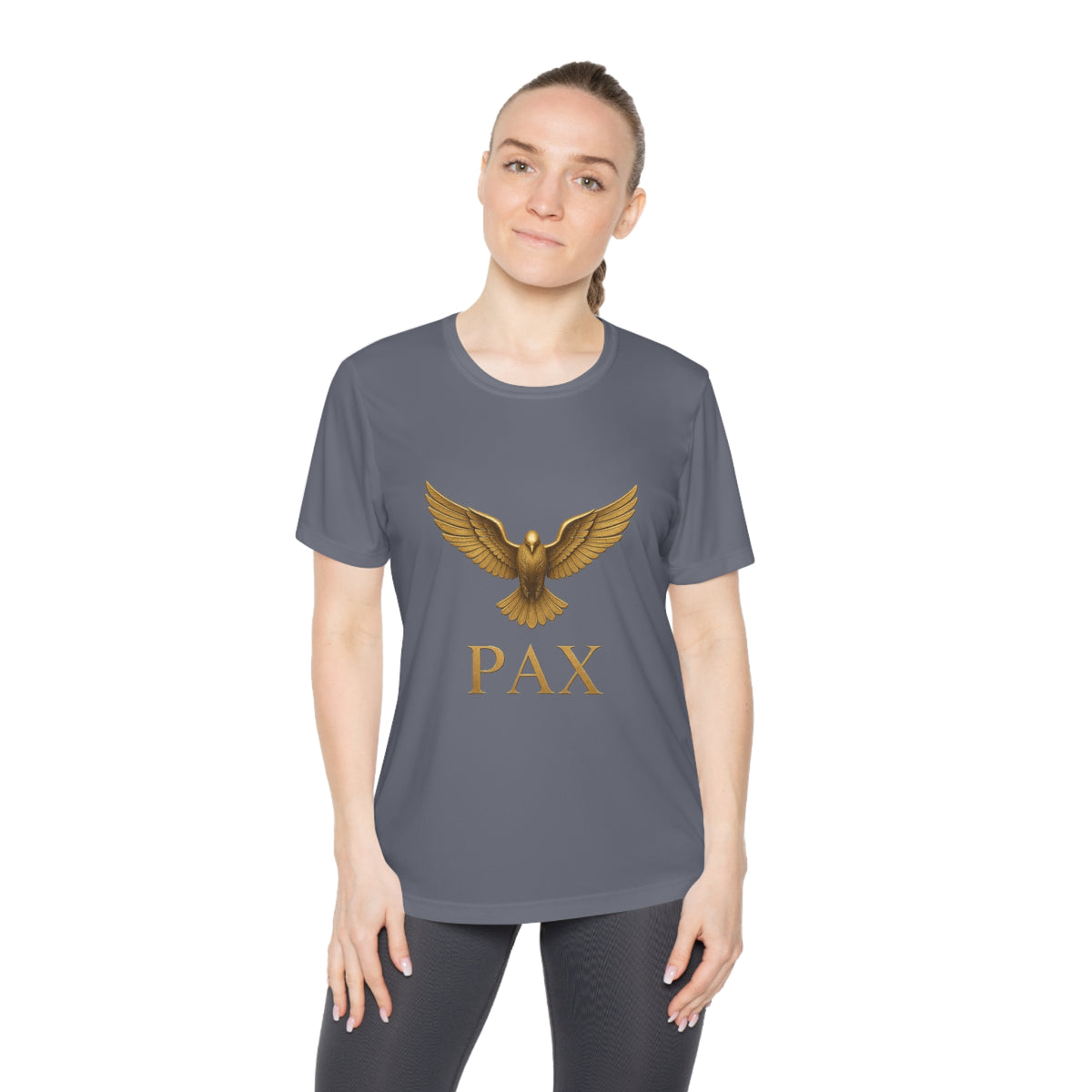 Chi-Rho AGLA Jerusalem Cross Women's Dry-Fit Performance Tee