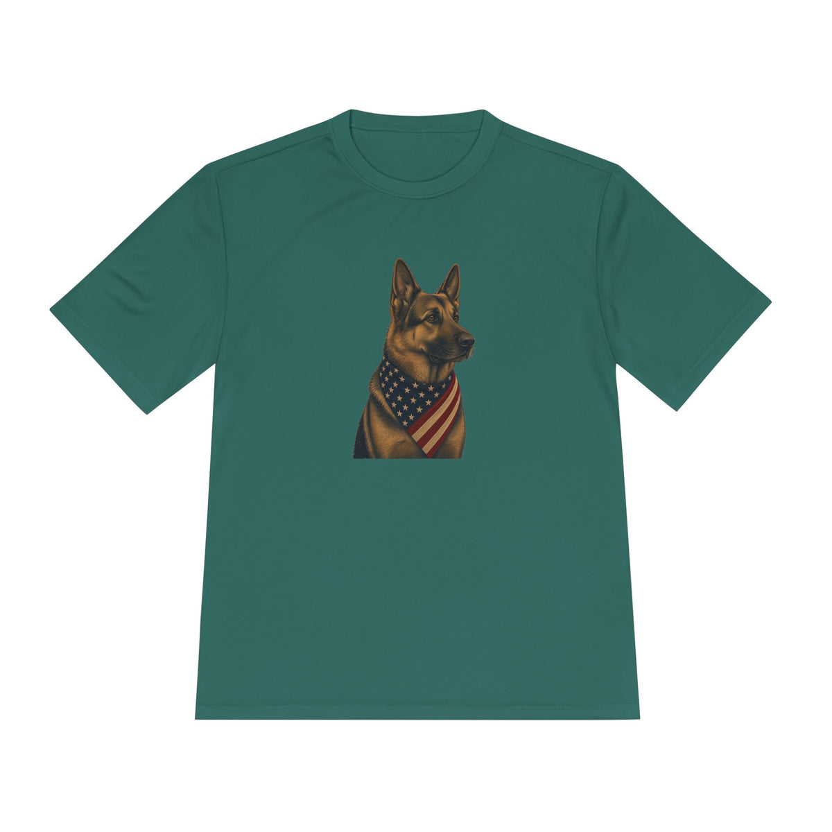 Patriotic German Shepherd American Flag Bandana Men's Dry-Fit Performance Tee