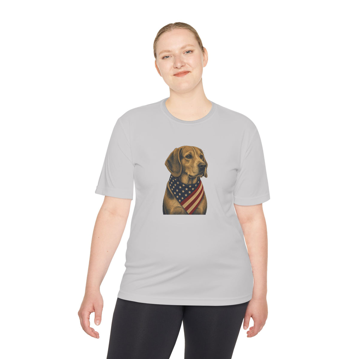 Patriotic Beagle American Flag Bandana Men's Dry-Fit Performance Tee