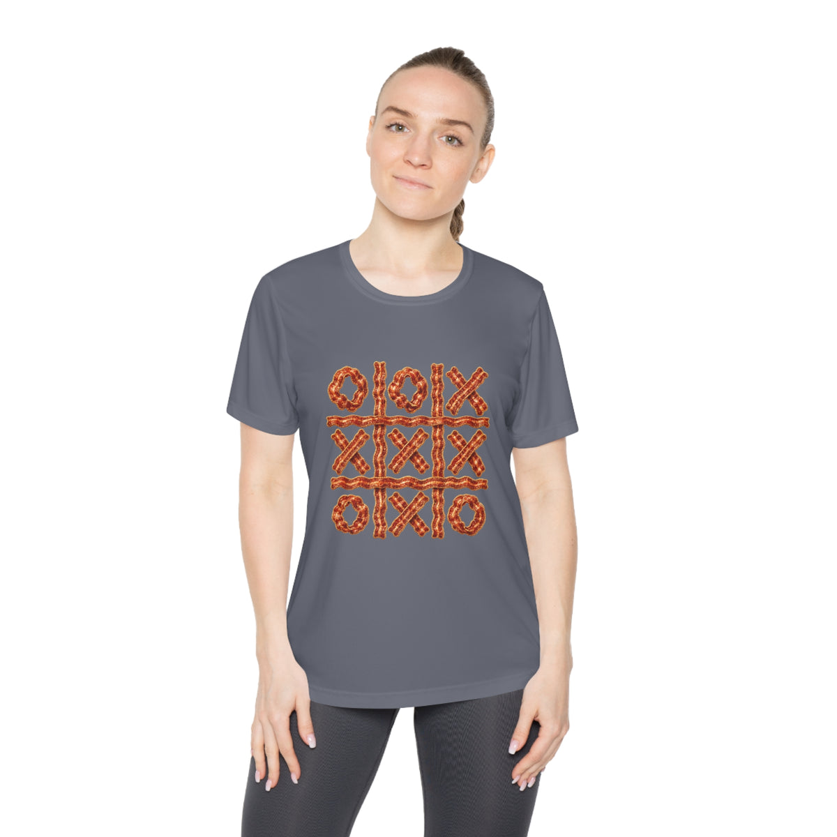 Bacon Tic-Tac-Toe Women's Dry-Fit Performance Tee