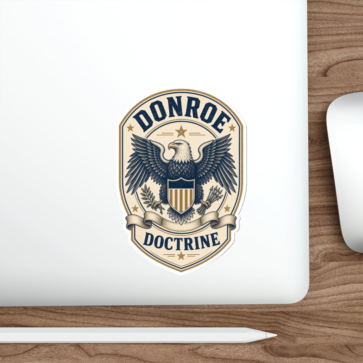 Donroe Doctrine Badge Die-Cut Sticker