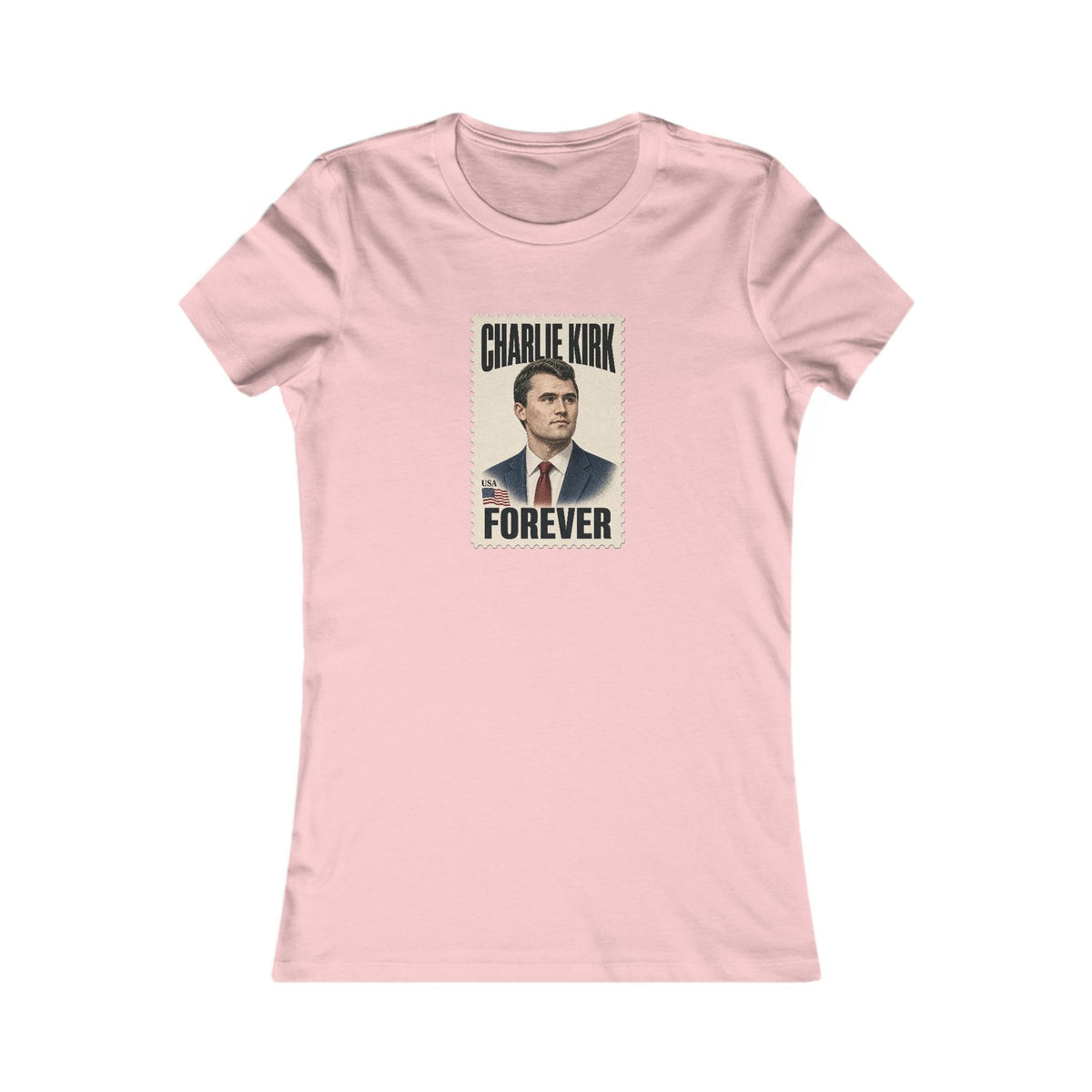 Charlie Kirk Forever Stamp Women's Slim Fit Tee