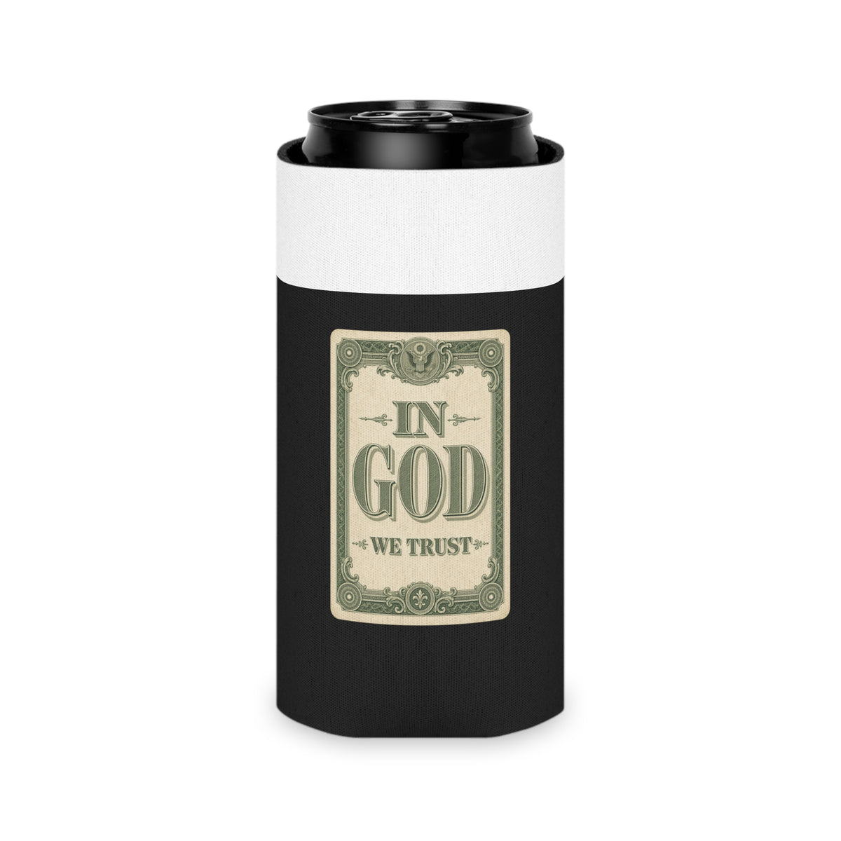 In God We Trust Card Can Cooler