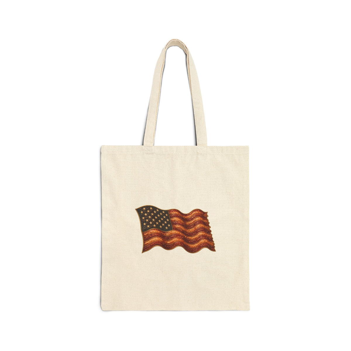 Bacon Flag Canvas Tote Bag