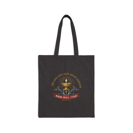 Light & Salvation Psalm 27:1 Canvas Tote Bag