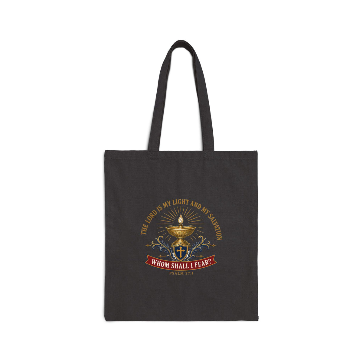 Light & Salvation Psalm 27:1 Canvas Tote Bag