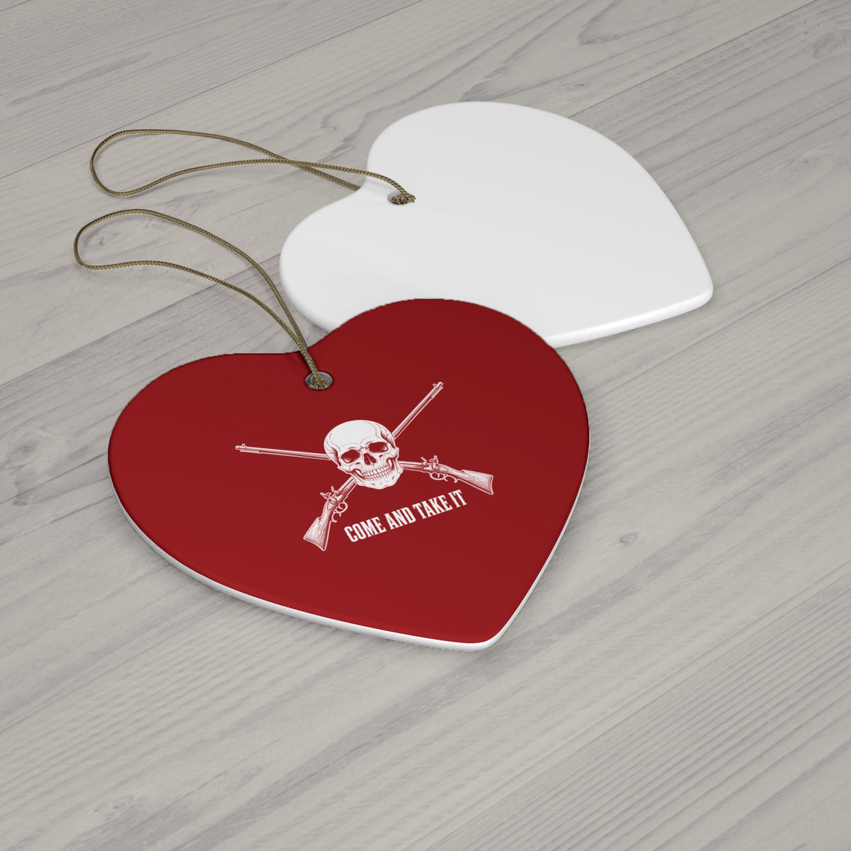 Come and Take It Jolly Roger Ceramic Christmas Ornament