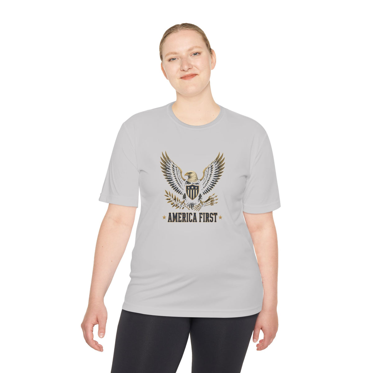 America First Eagle Men's Dry-Fit Performance Tee