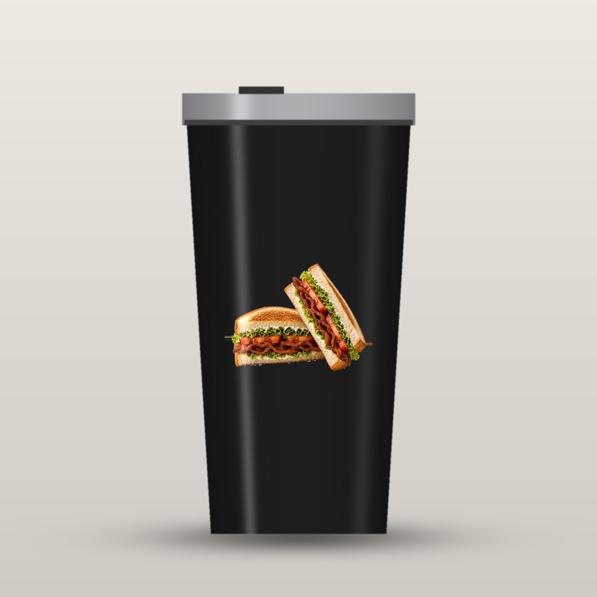 BLT Bacon Sandwich black 20oz insulated tumbler
