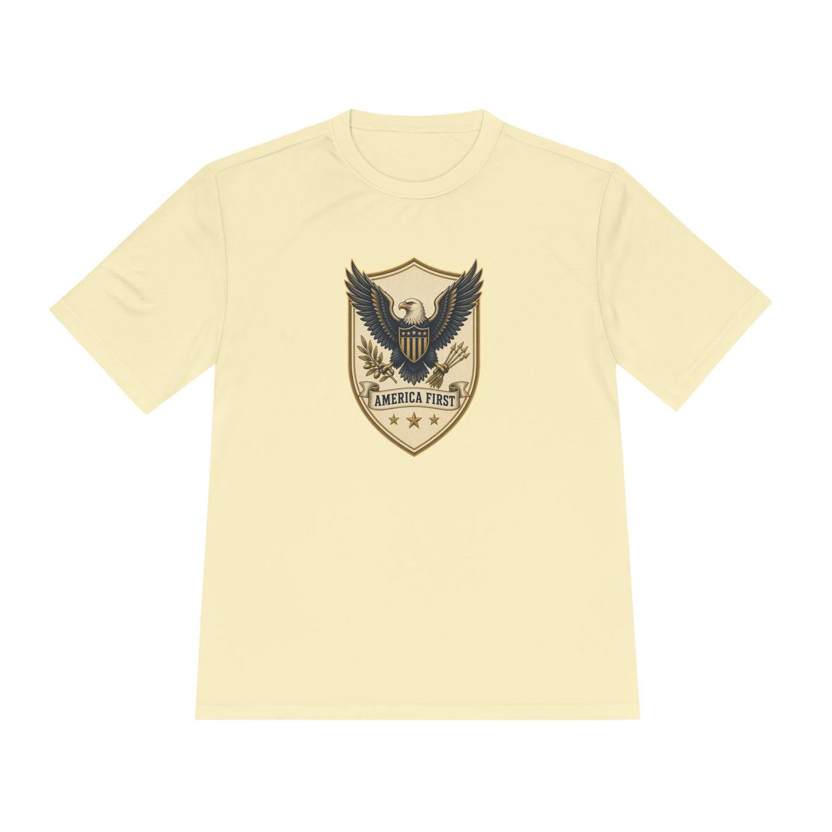 America First Badge Men's Dry-Fit Performance Tee
