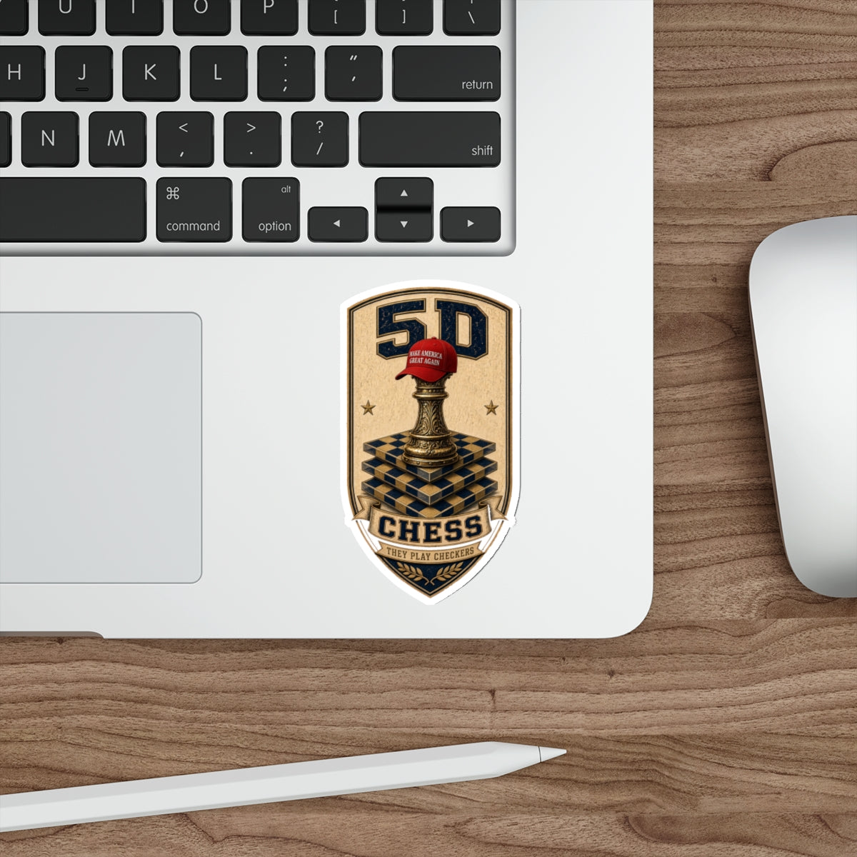 5D Chess Badge Die-Cut Sticker