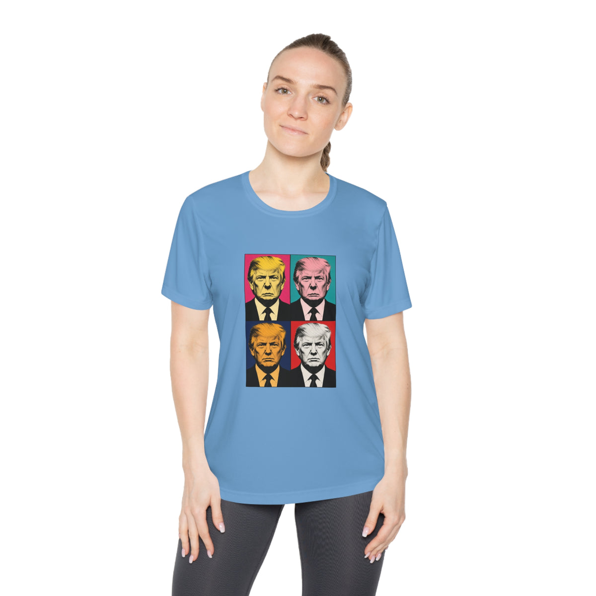 Trump Pop Art Grid Women's Dry-Fit Performance Tee