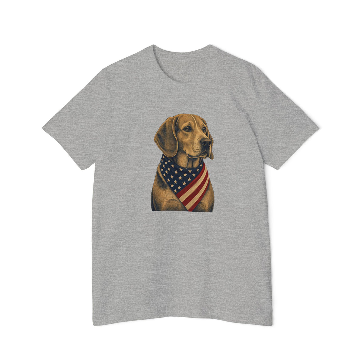 Patriotic Beagle American Flag Bandana Lightweight Tee